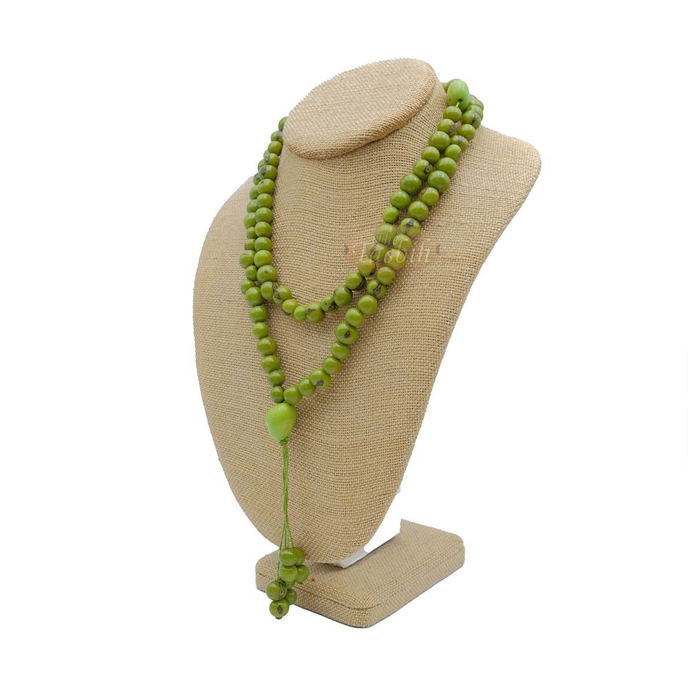 Lime Green Natural Colored Dye Eco-Friendly Sustainable Original Açai Seed 9 mm Beads Traditional Tasbih