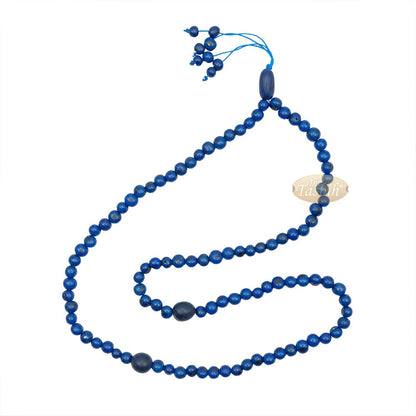 Lapiz Blue Natural Colored Dye Eco-Friendly Sustainable Original Açai Seed 9 mm Beads Traditional Tasbih
