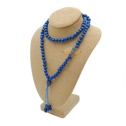 Lapiz Blue Natural Colored Dye Eco-Friendly Sustainable Original Açai Seed 9 mm Beads Traditional Tasbih