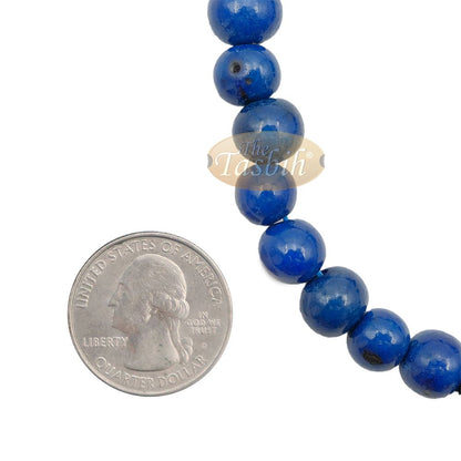 Lapiz Blue Natural Colored Dye Eco-Friendly Sustainable Original Açai Seed 9 mm Beads Traditional Tasbih