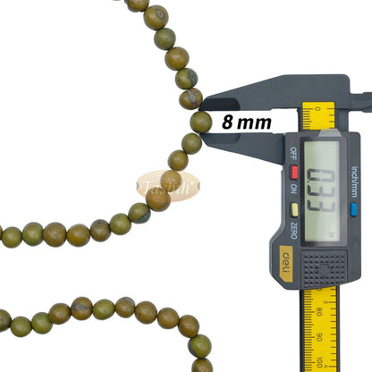 Mung Bean Green Natural Colored Dye Eco-Friendly Sustainable Original Açai Seed 9 mm Beads Traditional Tasbih