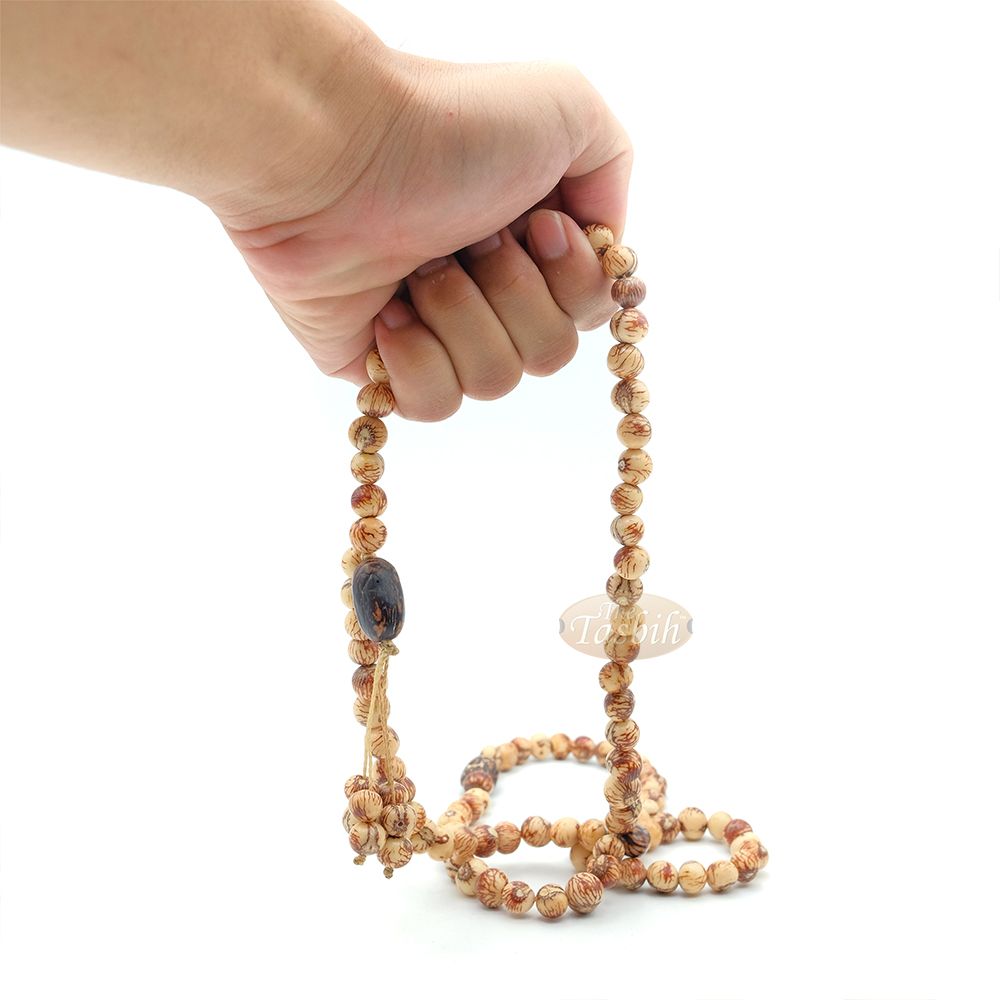 Natural Color Eco-Friendly Sustainable Genuine Açai Seed 9 mm Prayer Beads Traditional Tasbih