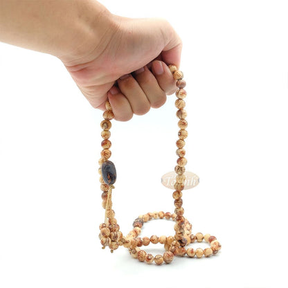 Natural Color Eco-Friendly Sustainable Genuine Açai Seed 9 mm Prayer Beads Traditional Tasbih
