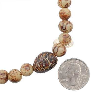 Natural Color Eco-Friendly Sustainable Genuine Açai Seed 9 mm Prayer Beads Traditional Tasbih