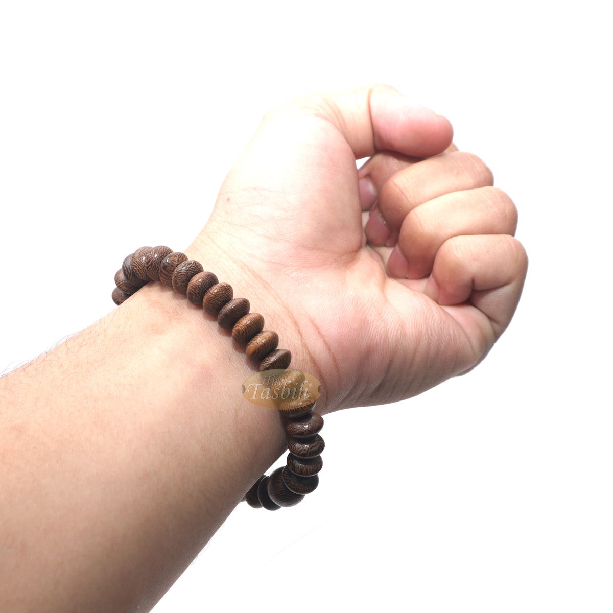 Johar Wood 33-Bead Elastic String 9 mm Prayer Bead Bracelet