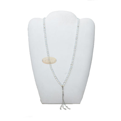 Opaque Moonstone 99 Beads greek Divider Design Flower Tassel 8 mm