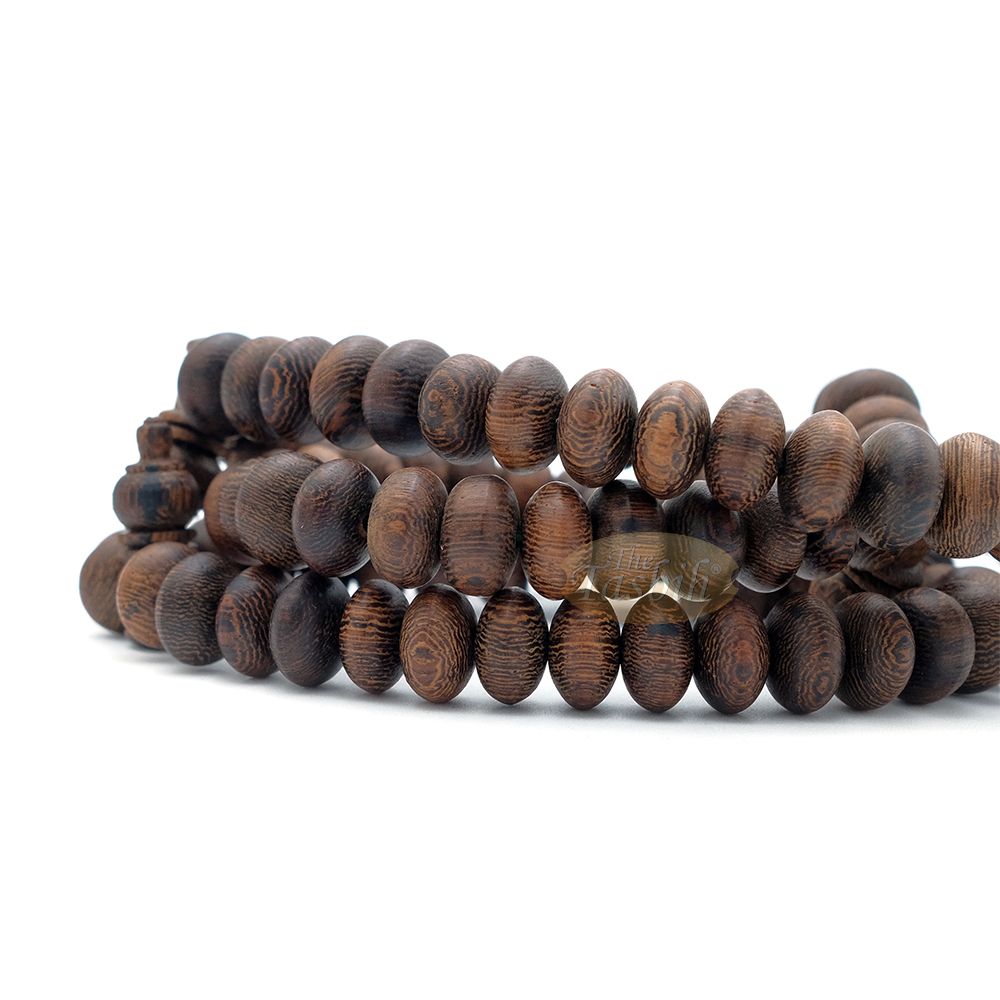 Brown Tijani 10 mm Handmade Johar Wood Oval-shaped Bead Tasbih LIMITED EDITION