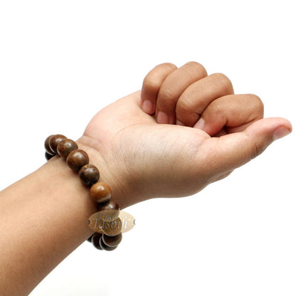 Large Exotic Oud Aloeswood Gaharu 12 mm Bead Bracelet