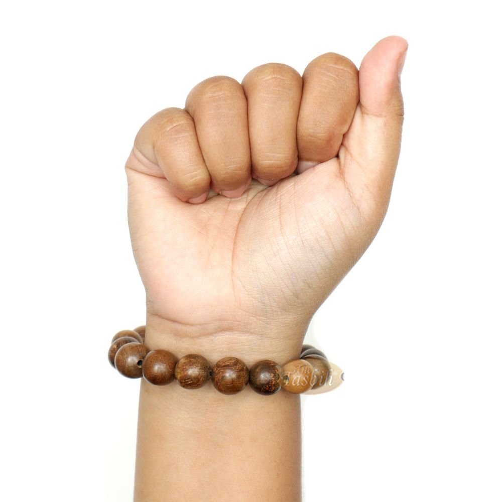 Large Exotic Oud Aloeswood Gaharu 12 mm Bead Bracelet