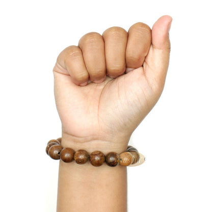 Large Exotic Oud Aloeswood Gaharu 12 mm Bead Bracelet