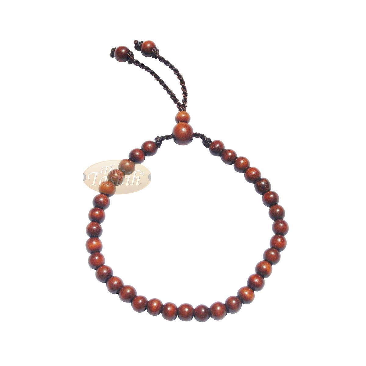 Ironwood Tasbih Bracelet 33-Bead Indonesian Stigi 6×5 mm Prayer Bracelet Gift Boxed