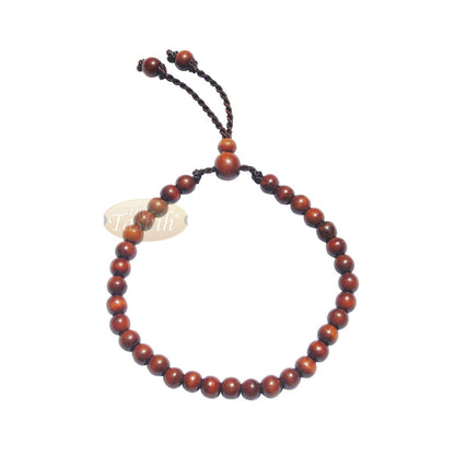 Ironwood Tasbih Bracelet 33-Bead Indonesian Stigi 6×5 mm Prayer Bracelet Gift Boxed