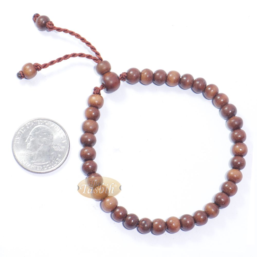Ironwood Tasbih Bracelet 33-Bead Indonesian Stigi 6×5 mm Prayer Bracelet Gift Boxed