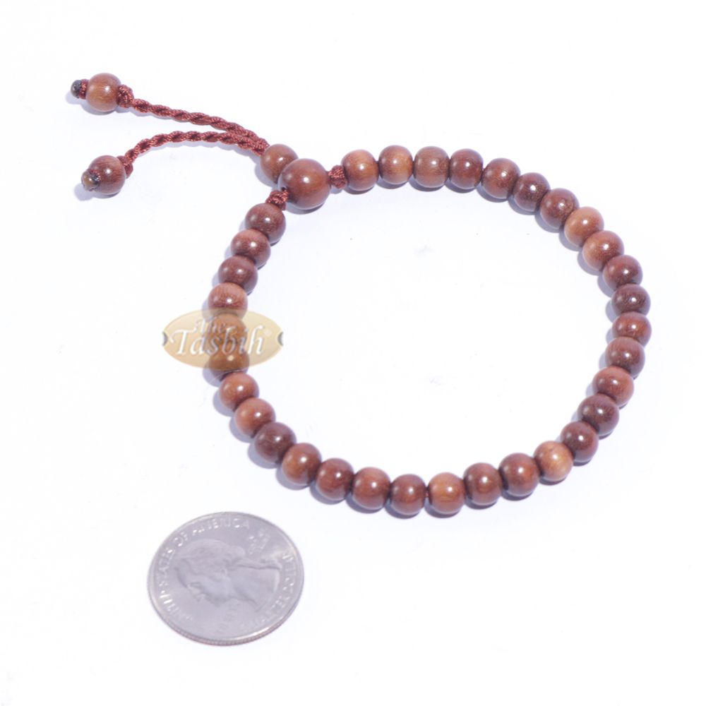 Ironwood Tasbih Bracelet 33-Bead Indonesian Stigi 6×5 mm Prayer Bracelet Gift Boxed