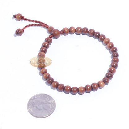 Ironwood Tasbih Bracelet 33-Bead Indonesian Stigi 6×5 mm Prayer Bracelet Gift Boxed