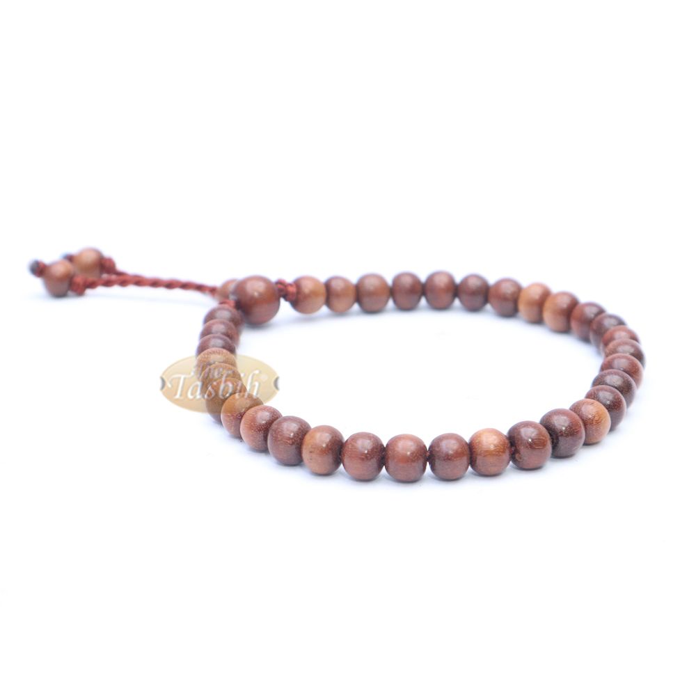 Ironwood Tasbih Bracelet 33-Bead Indonesian Stigi 6×5 mm Prayer Bracelet Gift Boxed