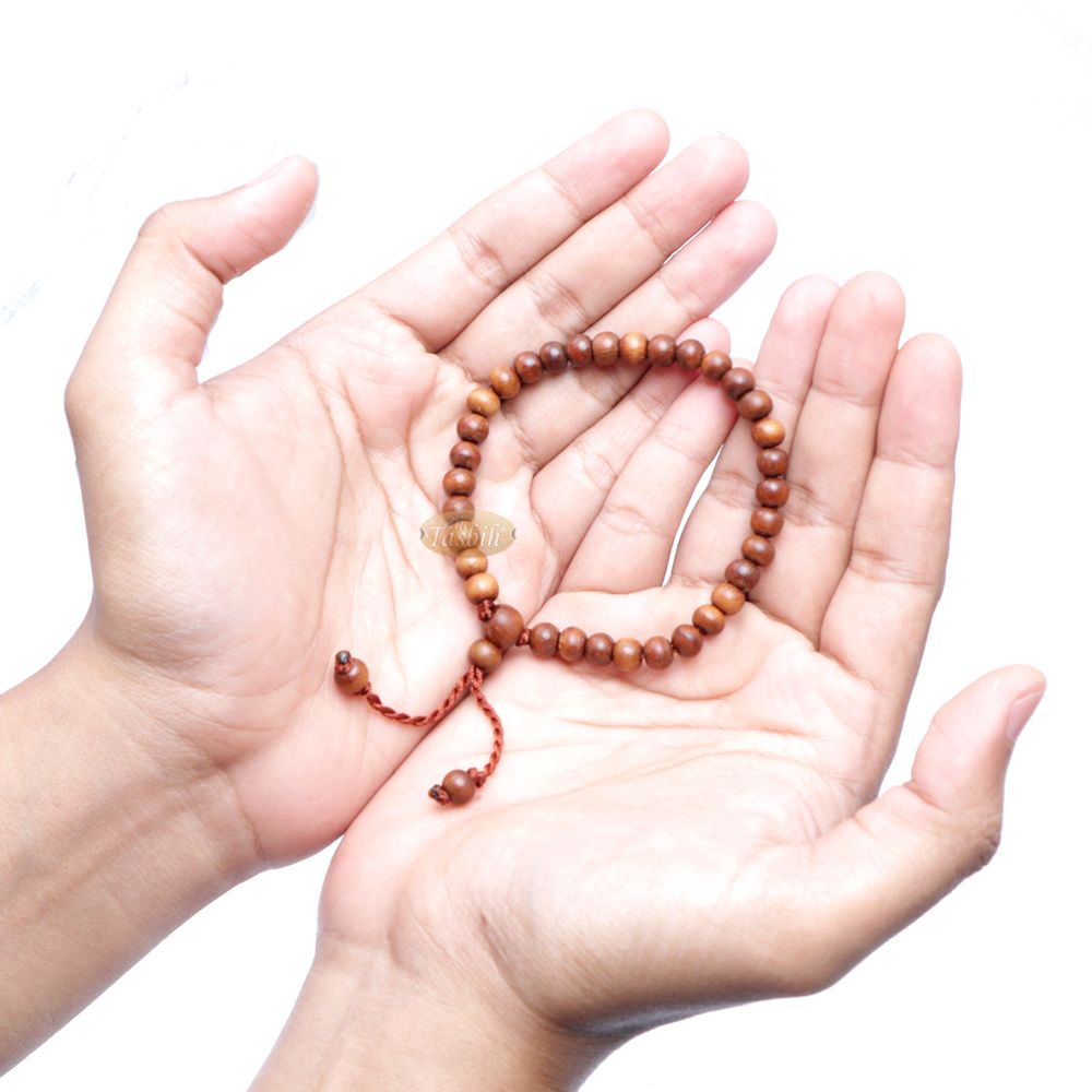 Ironwood Tasbih Bracelet 33-Bead Indonesian Stigi 6×5 mm Prayer Bracelet Gift Boxed