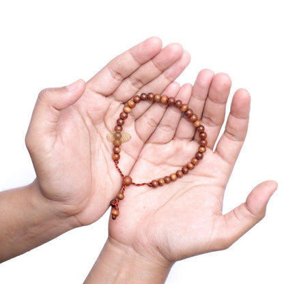 Ironwood Tasbih Bracelet 33-Bead Indonesian Stigi 6×5 mm Prayer Bracelet Gift Boxed