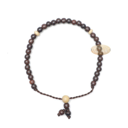 Lot of 12 Small 6 mm Tamarind Tasbih Bracelet with Citrus Wood 33Ct Prayer Beads (7 to 8.5”)