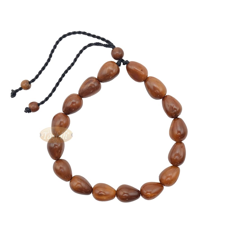 Small Kuka 16ct Adjustable Bracelet – Handcrafted 7x10m Cone Genuine Natural Wood Color Shiny Seed Beads
