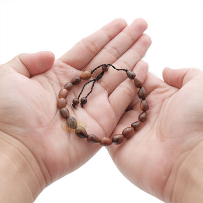 Small Kuka 17ct Adjustable Bracelet – Handcrafted 7x10m Cone Genuine Natural Brown Color Shiny Seed Beads