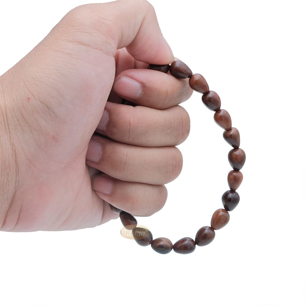 Small Kuka 17ct Adjustable Bracelet – Handcrafted 7x10m Cone Genuine Natural Brown Color Shiny Seed Beads