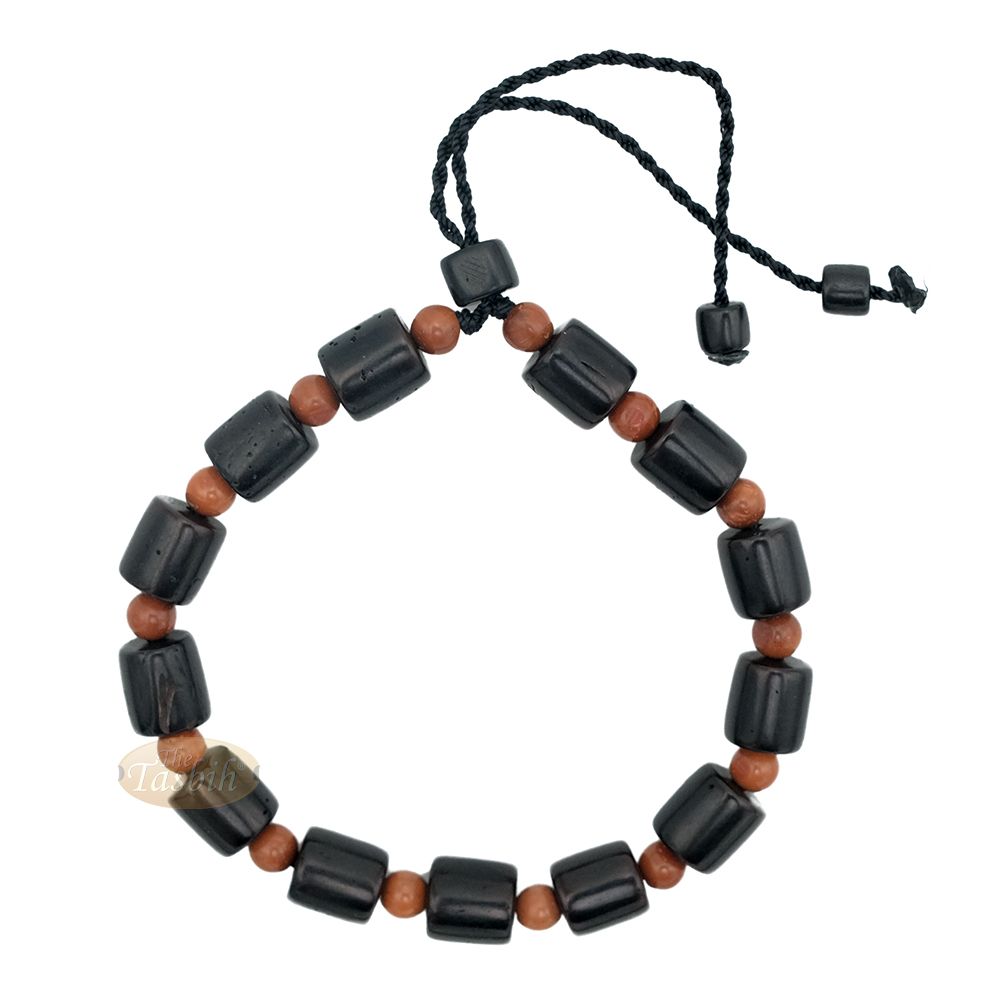 Medium Kuka 27ct Adjustable Bracelet – Handcrafted 8 mm Barrel 5 mm Round Genuine Natural Color Shiny Seed Beads