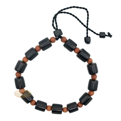 Medium Kuka 27ct Adjustable Bracelet – Handcrafted 8 mm Barrel 5 mm Round Genuine Natural Color Shiny Seed Beads