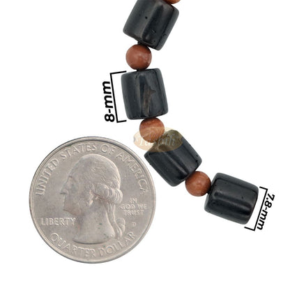 Medium Kuka 27ct Adjustable Bracelet – Handcrafted 8 mm Barrel 5 mm Round Genuine Natural Color Shiny Seed Beads