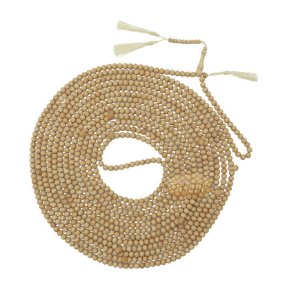 1000-Bead Exotic Yellow Citrus Wood (Kemuning) Tasbih – 8 mm Prayer Beads – Subha Misbaha with Beautiful Tassels
