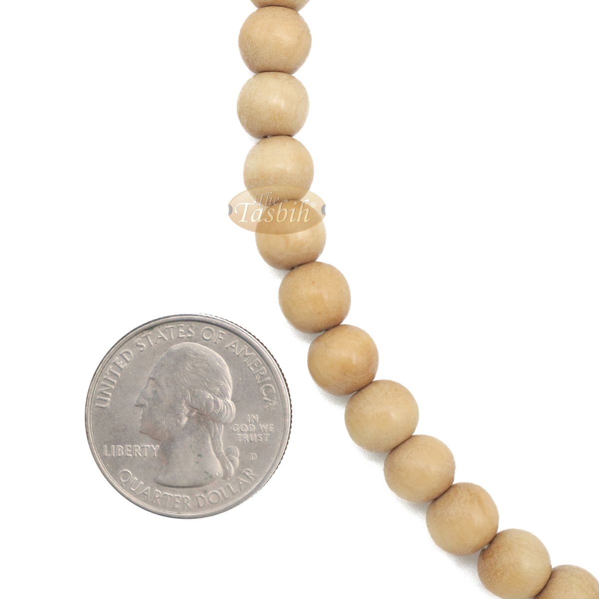 1000-Bead Exotic Yellow Citrus Wood (Kemuning) Tasbih – 8 mm Prayer Beads – Subha Misbaha with Beautiful Tassels