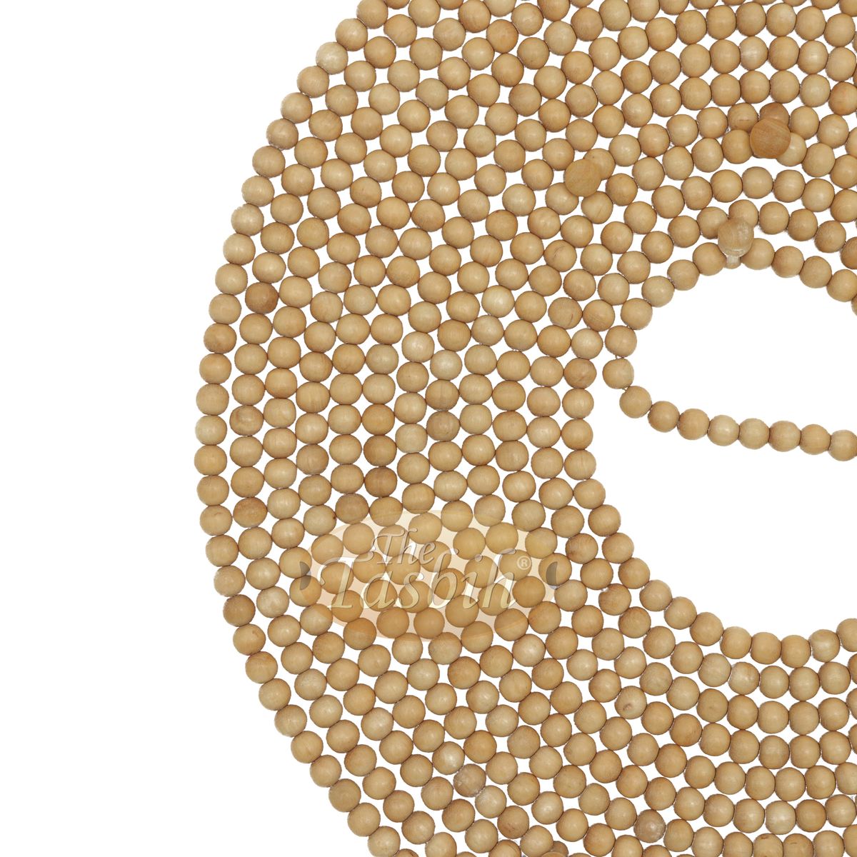 1000-Bead Exotic Yellow Citrus Wood (Kemuning) Tasbih – 8 mm Prayer Beads – Subha Misbaha with Beautiful Tassels