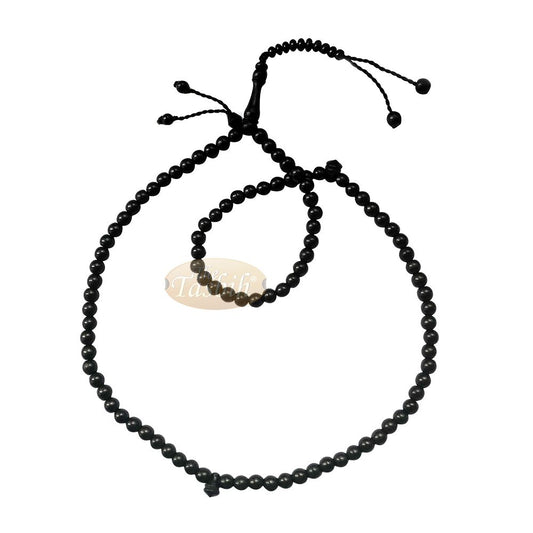 Black 8 mm Citrus Wood Prayer Beads Extra Counters Bead Stops