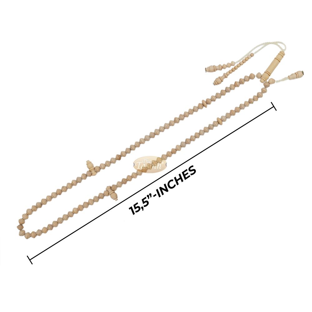 Yellow Citrus Natural 8×9 mm Handcrafted 99-bead Muslim Prayer Beads Tasbih – Genuine Color Shiny Seed Islamic Rosary in Gift Box