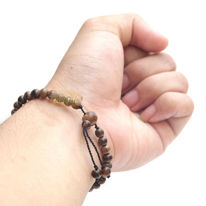 Kids & Toddlers Oud Bracelet Adjustable x-Small 4 mm Agarwood 5-6” Tasbih 33 Beads