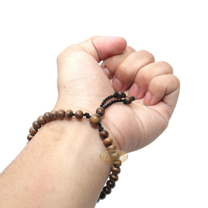 6 mm Oud Aloeswood Dhikr Tasbih Bracelet 33-Bead Adjustable Handcrafted Gift Boxed