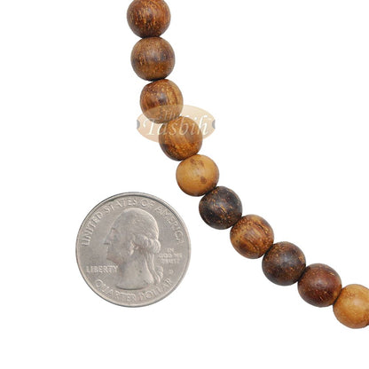 Large 9 mm Oud Aloeswood Tasbih Prayer Beads Dhikr Natural Oud Scent