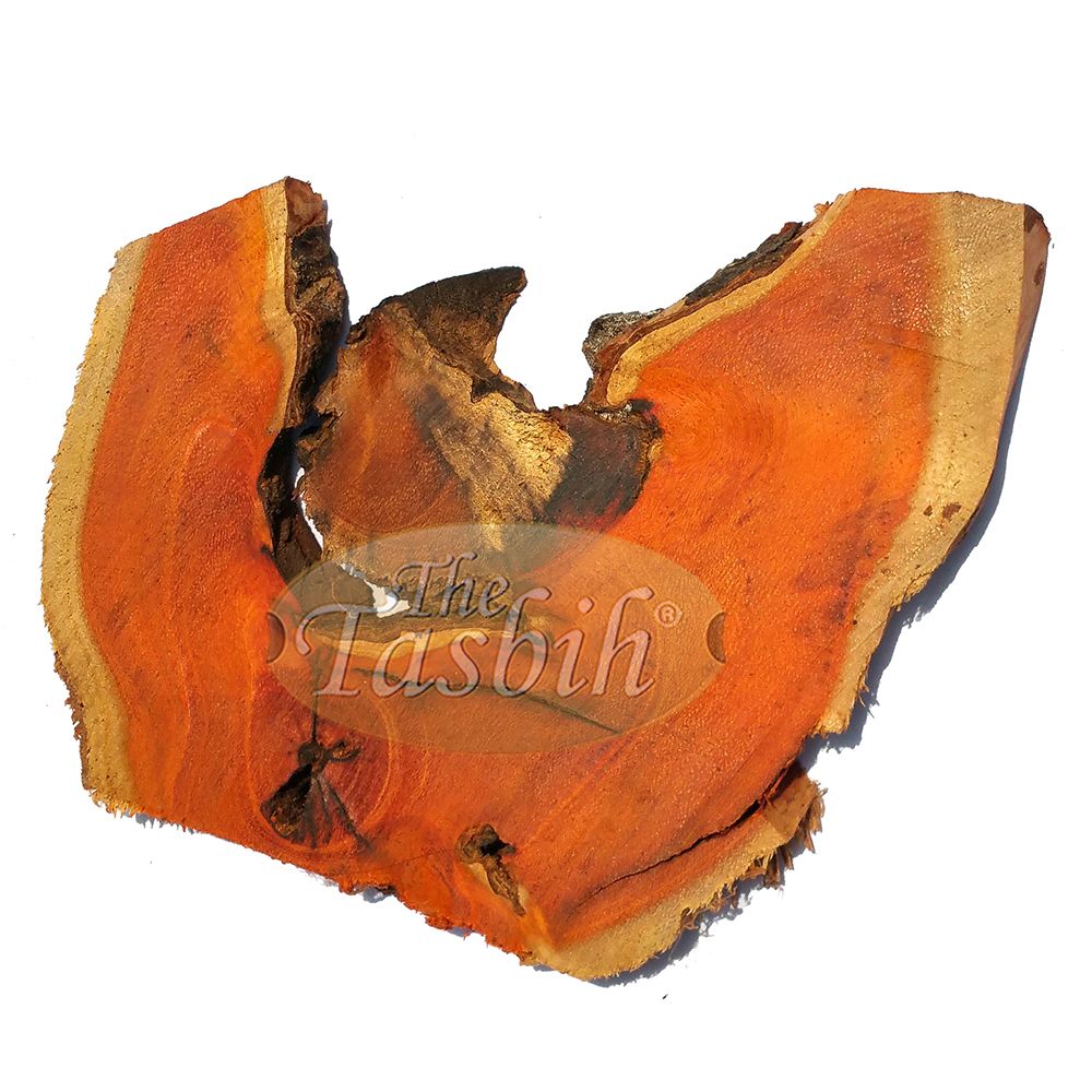 Wood Muslim Tasbih | Natural Orange 8 mm Indonesian Secang Wooden Misbaha Prayer Beads 99-Count