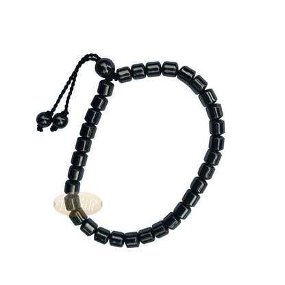 Buy 1 Get 1 Free! 33-Bead Prayer Bracelet Hematite Stone 6 mm Cylinder Beads No Divider