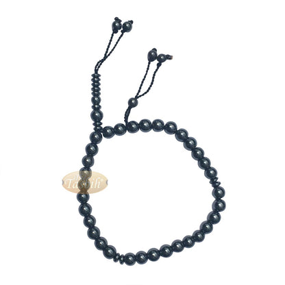 Round 33-Bead Tasbih Hematine Beads 8 mm Double Dividers Prayer Beads Zikr Beads Rosary