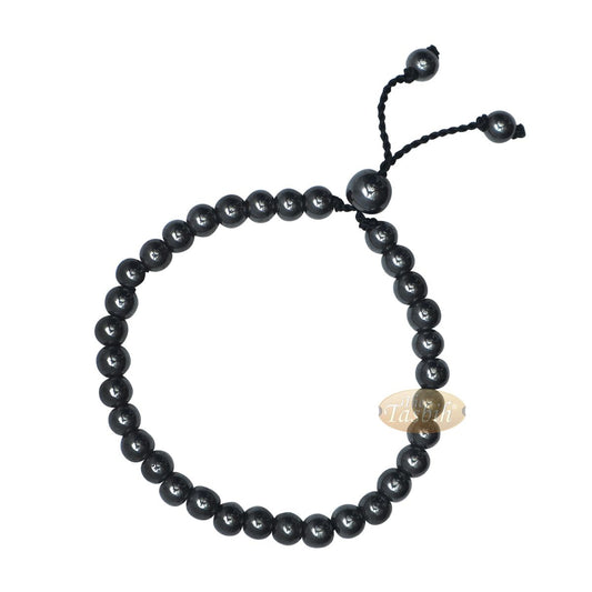 Stone Bracelet 33-Bead Hematite 6 mm Beads without Dividers Zikr