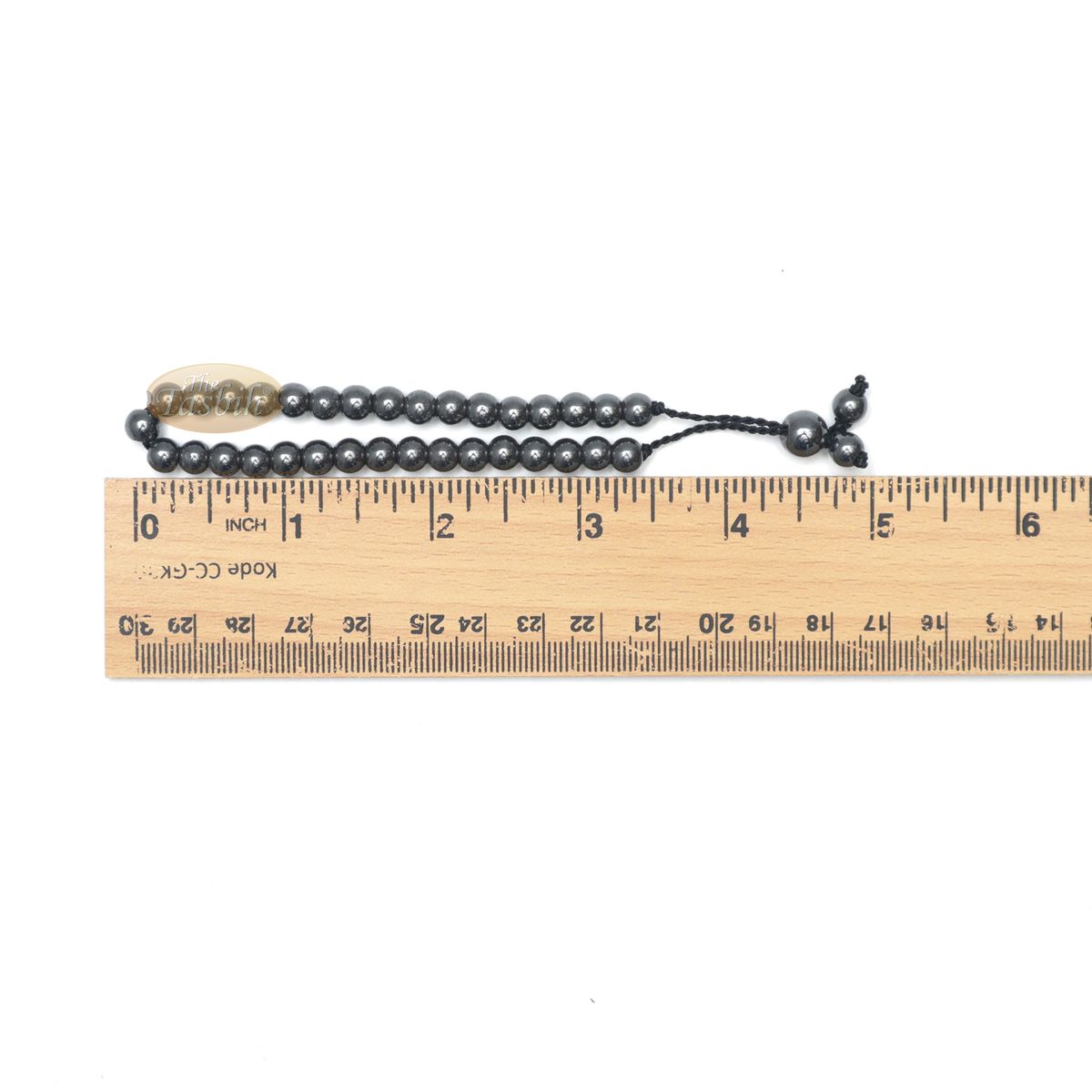 Stone Bracelet 33-Bead Hematite 6 mm Beads without Dividers Zikr