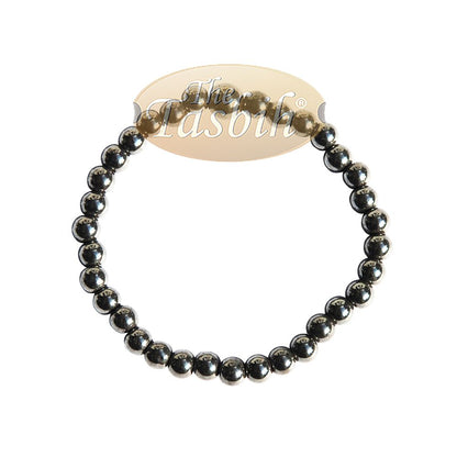 Natural 6 mm Hematine Tasbih 33-Beads Bracelet