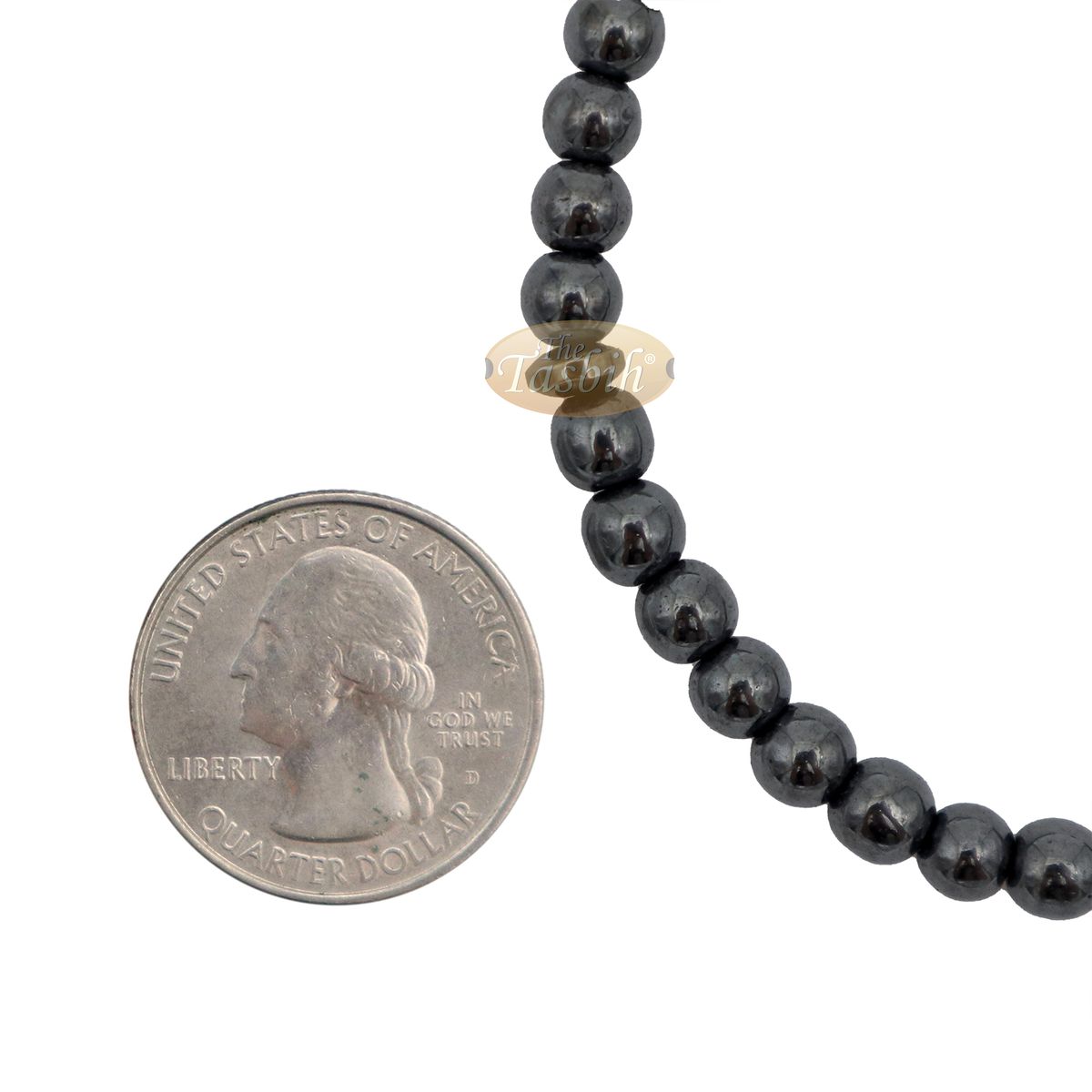 Islamic 33-Bead Bracelet Hematite 6 mm Beads Dividers Prayer Beads