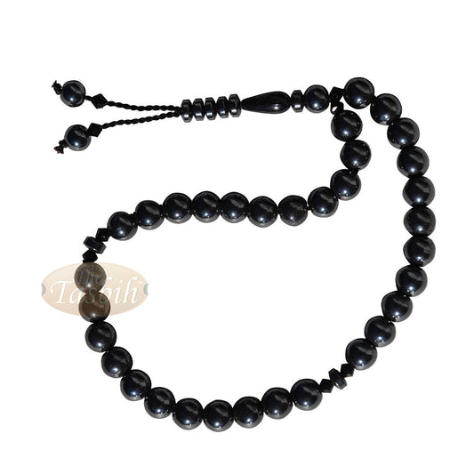 33-Bead Tasbih Hematite 8 mm Round Beads Prayer Beads Zikr Beads