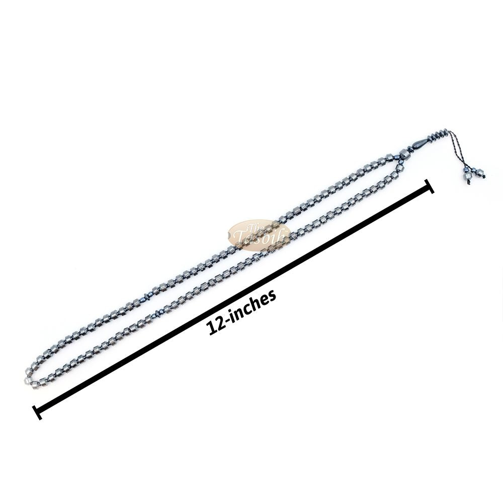 6 mm Hematite Barrel 99-Bead with Divider Tasbih Bracelets