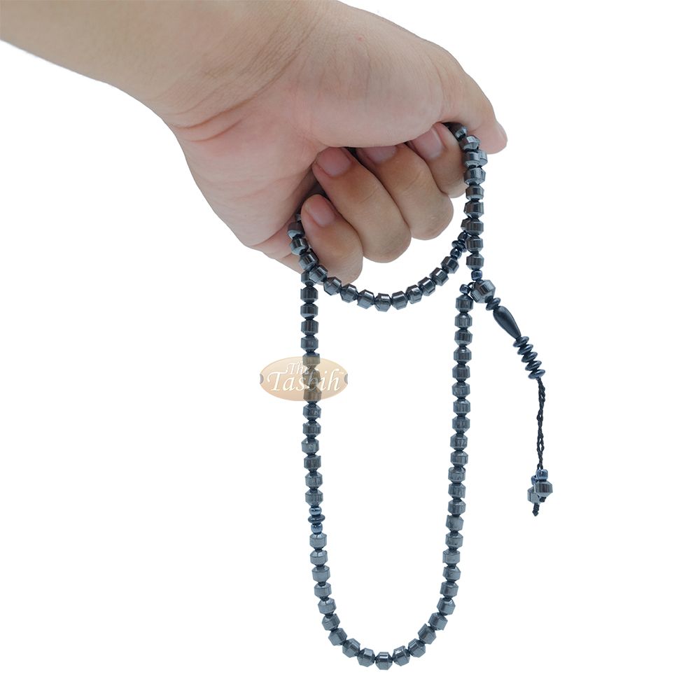 6 mm Hematite Barrel 99-Bead with Divider Tasbih Bracelets