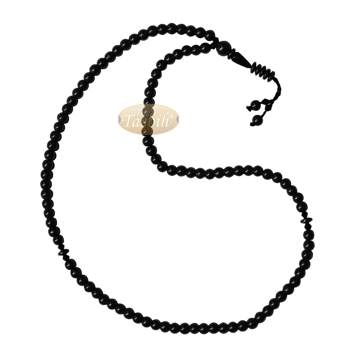 99-Bead Tasbih Hematite 6 mm Round Beads with Dividers Rosary