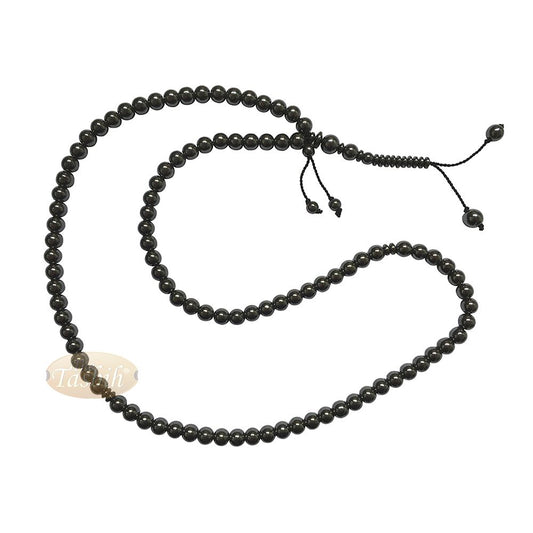 Large 99-Bead Tasbih Hematine Stone 8.5 mm Beads with Place Marker