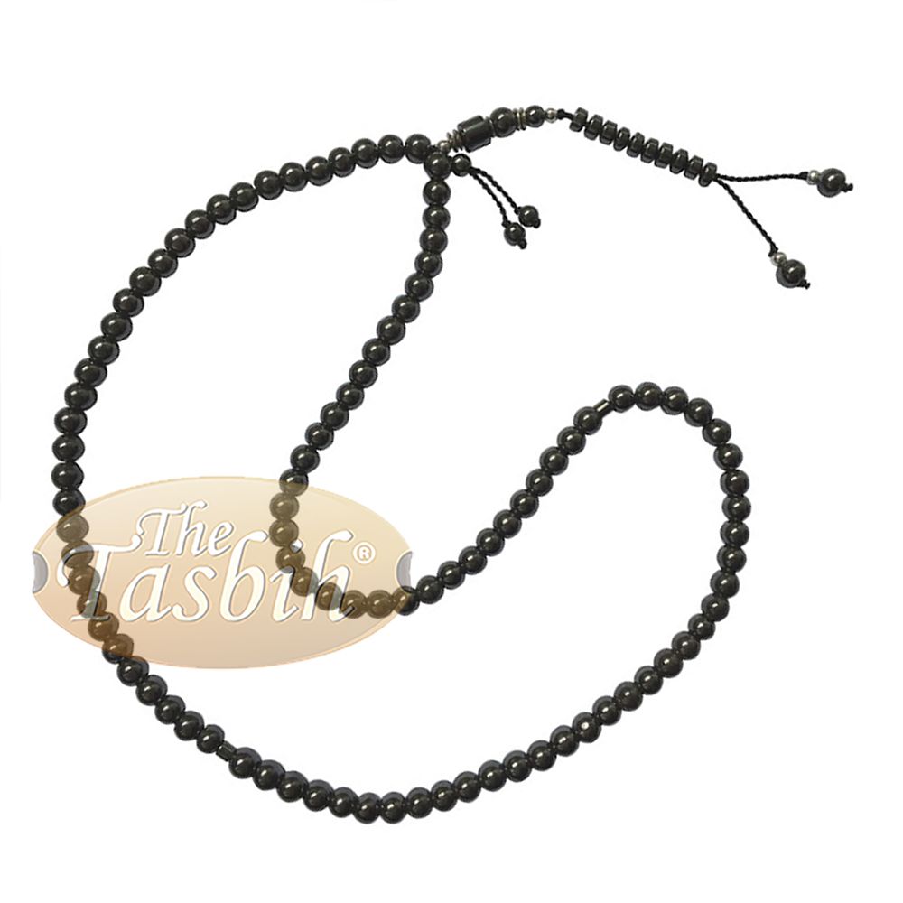 99-Bead Tasbih Hematine Stone 8 mm Bead with Place Marker